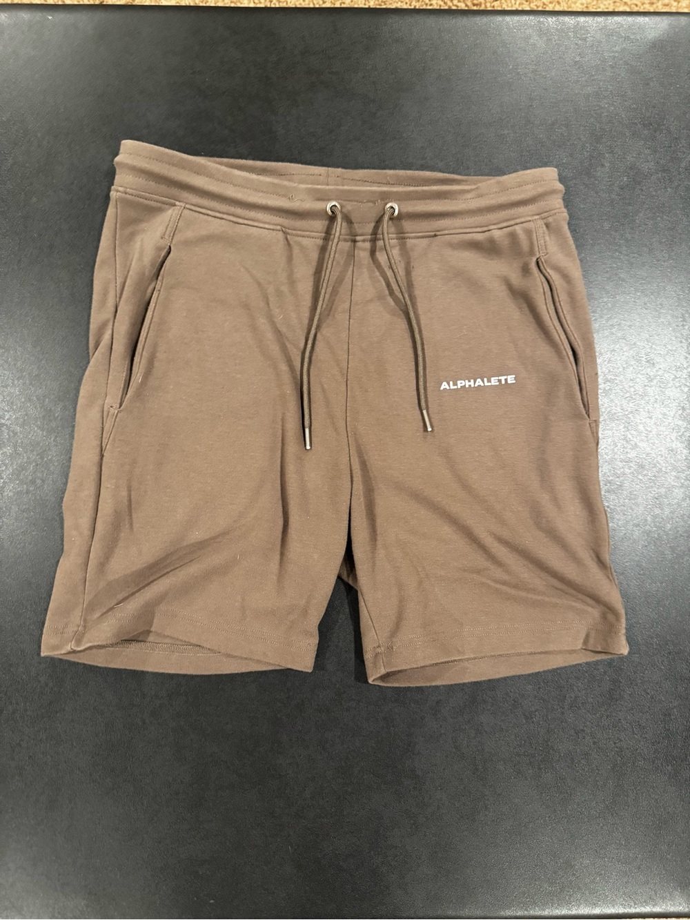 Alphalete Men's Brown Athletic Cotton Drawstring Shorts